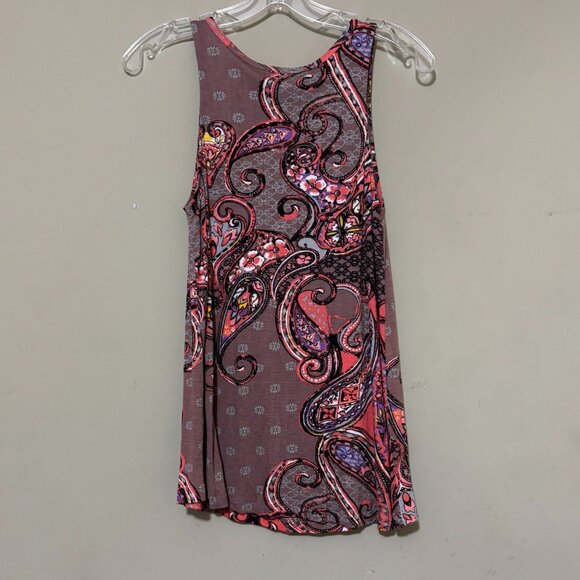 Lascana for Venus Womens Paisley Multicolored Key Hole Neck Shirt Top Small - Picture 2 of 4